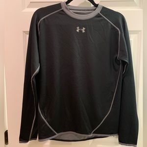 Men’s black and grey reversible Under Armour LS shirt - men’s size small.